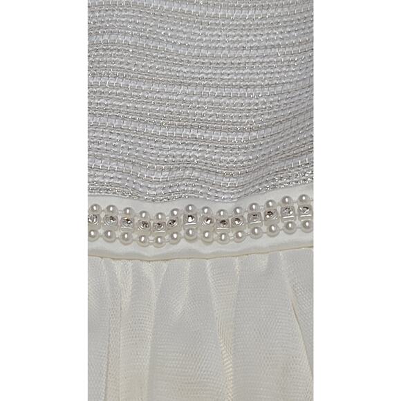 American princess white glitter flower girl dress girl's size 4 - Picture 5 of 7
